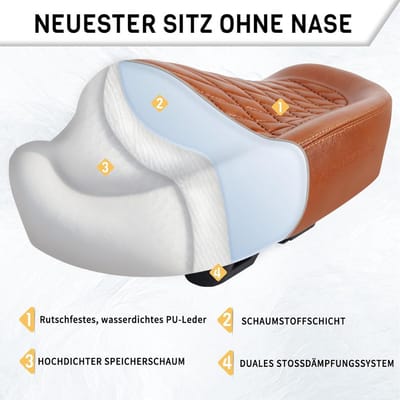Extra Comfortabel Breed Fietszadel voor Dames en Heren - Ergonomisch en Schokdempend