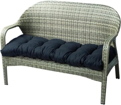 Tuinkussen Bank - Zitkussen Buiten - Comfortabel Zitten - Waterdichte Stof - 130 x 50 cm - Zwart