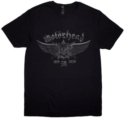 Motorhead - 50 Years Wings Badge Heren T-shirt - S - Zwart
