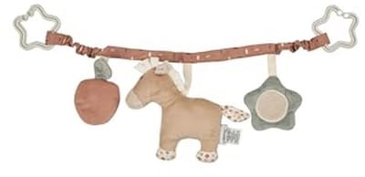 Kinderwagenketting Paard Sunny - Speelgoed met Knisperpapier en Rammelaar - Eenvoudig Bevestigbare Kinderwagenaccessoires