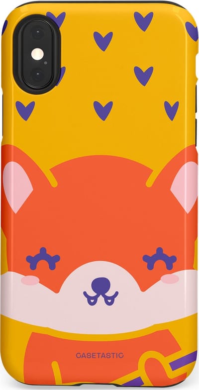 Casetastic Hoesje Geschikt voor Apple iPhone X/Xs - Stijlvolle Beschermende Duo-layer Case - Vossen beat
