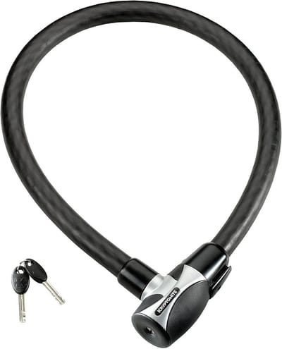 Fietsslot Kabel - Beveiligingskabel - Fietsbeveiliging - Hoge Kwaliteit - 20 x 850 mm - Zwart
