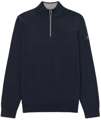 Ecoalf Larch Half Rits Trui Blauw S Man