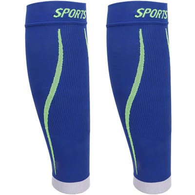 Kuitcompressiehoezen Voetloze Beencompressiehoes Spalk voor Sport Hardlopen Donkerblauw XXL XXL blue