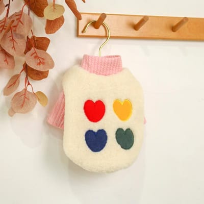 Gilet Arc-en-ciel en Polaire d'Agneau pour Animal de Compagnie Vêtements d'Automne et d'Hiver pour Chien Teddy Gilet d'Hiver Vêtements Deux Pieds pour Chat Veste pour Chien Vêtements pour Chien XL