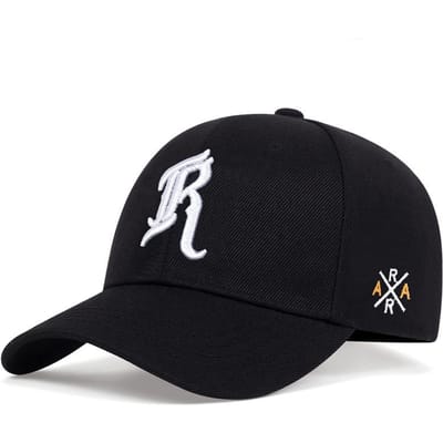 Letterborduurwerk R Baseballpetten Voor Vrouwen Mannen Herfst Winter Katoen Verstelbare Snapback Pet Casual Hip Hop Damespet black