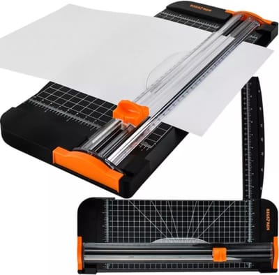 Bigstren papiersnijder A3 – precisiesnijder tot 12 vellen – hoekmarkering 45°–90° – antislip – compact & veilig ontwerp