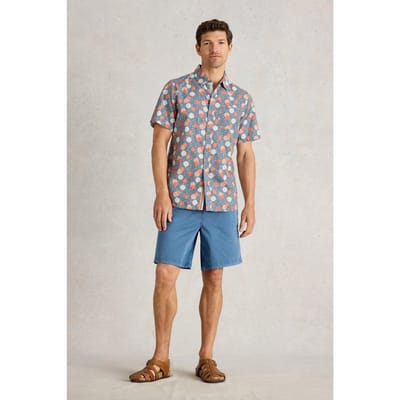 White Stuff Floral Stamp Ss Printed Shirt Blue Print Taglia: XS | Camicie Casual Outlet | Uomo | Blu