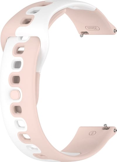Siliconen bandje - geschikt voor Samsung Galaxy Watch 7 / Watch FE / Watch 6 (Classic) / Watch 5 (Pro) / Watch 4 (Classic) / Watch 3 41 mm / Active / Active 2 / Watch 42 mm - roze-wit