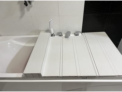 Badbrug, 1,2 cm dik, stofdicht isolatiebord, ondersteunt 40 kg, 75 x 105 cm, antislip ontwerp voor gemakkelijke toegang en veiligheid in badkamers