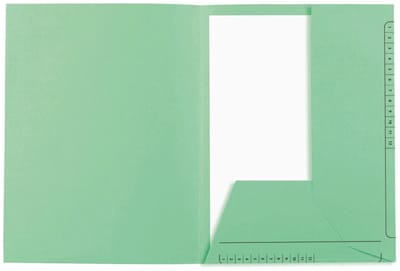 Exacompta 5x SUPER 210 Contact - Pak van 25 Mappen met 2 kleppen, bedrukt - 24x32cm - - Lichtgroen - 334004E