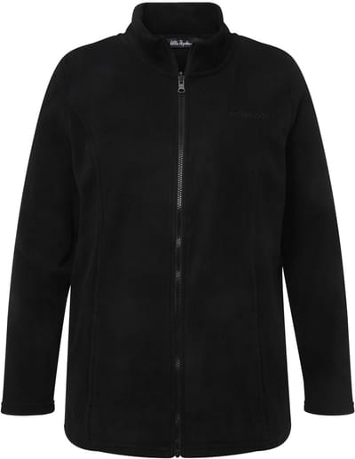 Ulla Popken - Dames - Fleecejas mix & match binnenjas gerecycled - Zwart - Maat 42+