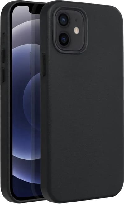 Casify Leren Hoesje geschikt voor MagSafe iPhone 12/12 Pro Hoesje - Zwart