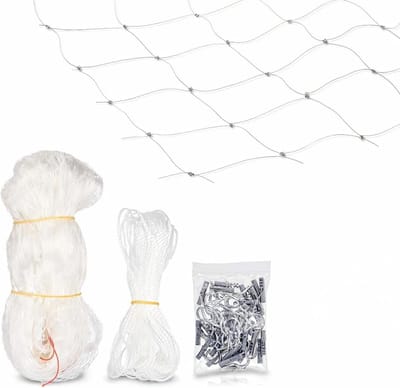 Kattenbeschermingsnet - Valpreventie gaas - Veiligheid huisdieren - Weerbestendig nylon - 26 x 10 ft - Zwart