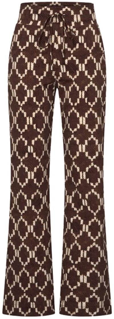 MI PIACE - Travel Broek Ikat Print 202136 Espresso - Maat : XS