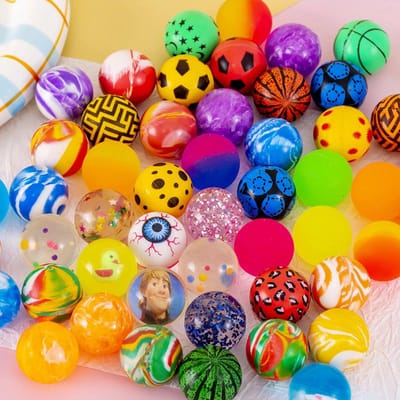 10 stuks Mini stuiterbal Verjaardagsfeestje Bedankjes Cadeautjes voor Gasten Rubberen stuiterbal Pinata Goody Bag Vullers Prijzen Kermis Cadeau red