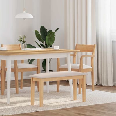 vidaXL - Bank - 90 - cm - massief - hout - rubber