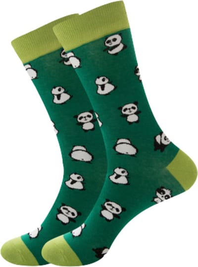 Sokken met Panda’s - Groene Sokken Dames/Heren - maat 36/41 - Dieren/Pandabeer