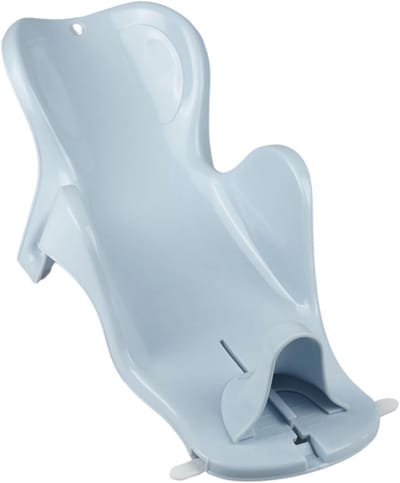 Badstoel Baby - Baby Ligstoel - Veilig Baden - Verstelbare Rugleuning - 23 x 20 x 51 cm - Blauwe bloem
