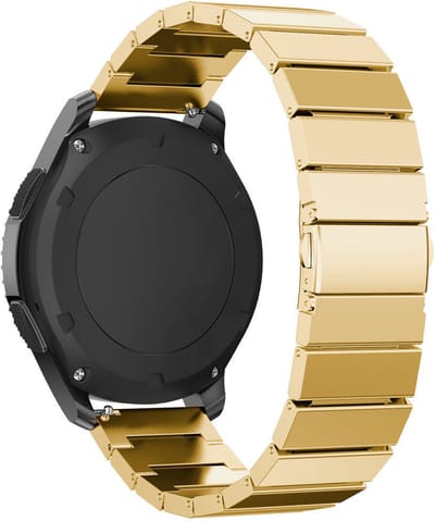 Strap-it Smartwatch bandje 22mm - bandje metaal geschikt voor Xiaomi Mi Watch / Xiaomi Watch S1 / S1 Pro / Watch 2 Pro - Active / Amazfit GTR 47mm / GTR 2 / GTR 3 - Pro / GTR 4 - OnePlus Watch - goud