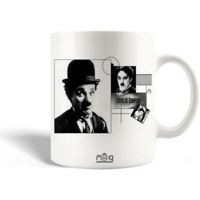 Mug en Céramique Charlie Chaplin Dessin Noir et Blanc Poster