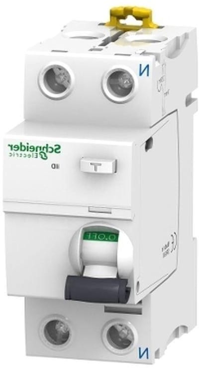 Aardlekschakelaar - Stroomonderbreker - Elektrische veiligheid - Reststroom bewaking - 2P 25A 30mA - Wit