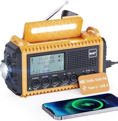 Opwindbare radio – Noodradio – Dynamo radio – Handcrank radio – Camping – Outdoor – Noodsituaties – Reizen – Survival