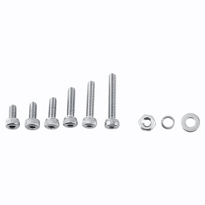 Dailygoods- Inbusschroeven 600 Stuks - M2 Assortiment - Roestvrij Staal 304 - Moeren 100 Stuks - Platte Ringen 100 Stuks - Veerringen 100 Stuks - Bevestigingsmaterialen