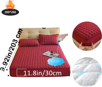 Nivard Waterdicht Hoeslaken - Beddengoed - Fitted Sheet - Bed - Rood 200x200