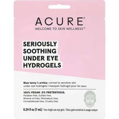 ACURE, Hydrogels pour les yeux extrêmement apaisants, 2 gels oculaires jetables, 0,24 fl oz (7 ml) black