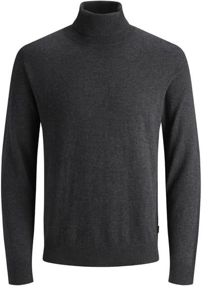 Jack & Jones - Heren Trui Emil Knit Roll Neck - Grijs - Maat L