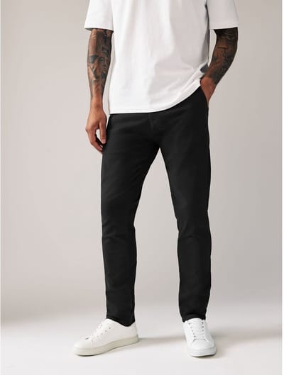 Next - Heren - Skinny-fit stretchchino - Zwart