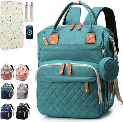 Luiertas Rugzak voor Jongen & Meisje - Grote Baby Tas met Verschoonmatje