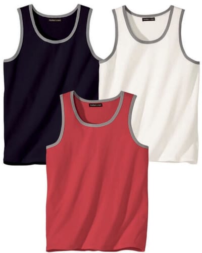 ATLAS FOR MEN - 3-pack Honolulu Tanktops - Heren - Verkrijgbaar in grote maten - L