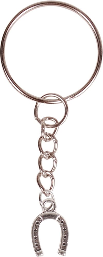 Sleutelhanger - Hangertje Hoefijzer zilverkleurig 1cm