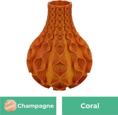 Coral organische vaas – Decoratieve vaas - Champagne - 3d geprinte vaas – geschikt voor droogbloemen - 20CM
