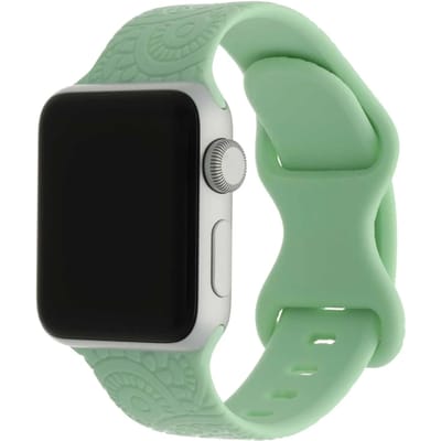 123watches bandje Ibiza - siliconen - groen - 44 · 45 · 46 & 49 mm - Geschikt voor Apple Watch series 1/2/3/4/5/6/7/8/9/10/11/12/SE/SE2/SE3/Ultra/Ultra 2/Ultra 3/Ultra 4