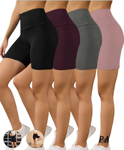 Livano Biker Short Dames - Korte Legging - Lange Onderbroek - Bikershort - Met Pijpjes - 4 Pcs - Gemengd - Maat XS