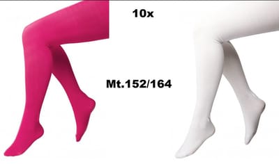10x Maillot roze en wit mt.152/164 - Piet Sinterklaas halloween evenement thema feest festival kou