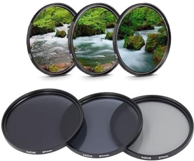 Dailygoods- Neutrale Dichtheidsfilter Set - 3 Stuks ND2/ND4/ND8 - HD Meerlaagse Coating - Aluminiumlegering - Opbergtas - Ultradun en Lichtgewicht - Fotografiefilter