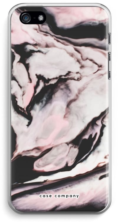 Case Company® - Hoesje geschikt voor iPhone 5 / 5S / SE (2016) hoesje - Roze stroom - Soft Cover Telefoonhoesje - Bescherming aan alle Kanten en Schermrand