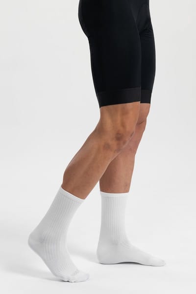 BBB Cycling Hoge Fietssokken Wit - 3 Paar - Lengte: 18cm - Duurzame Wielrensokken Zomer - Maat 39/43 - Fietssokken Heren en Dames - Ecofeet BSO-22