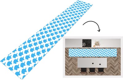 Keukenloper - Loper keuken - Blauw - Olifant - Design - 300x50 cm - Keukenloper vinyl