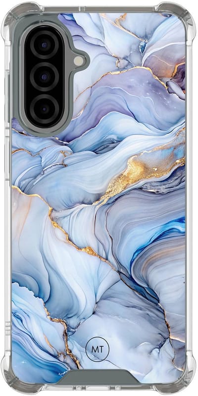 Hoesje (shockproof) geschikt voor Samsung Galaxy A56 - Lavender dream - Extra sterke case - TPU/polycarbonaat - Marmer - Paars, Transparant