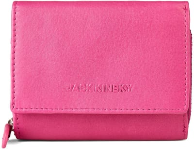 Jack Kinsky Aruba Portemonnee RFID-bescherming Leer 10 cm - Dames - Horizontaal - pink