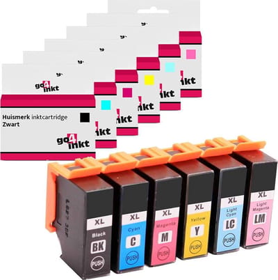 Go4inkt compatible met Epson 378XL / 378 - Multipack - Zwart, Cyaan, Magenta, Yellow, Photo Cyaan, Photo Magenta