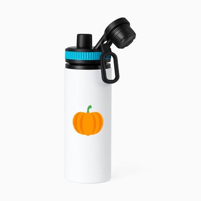 Hacebo® - Pompoen waterfles met draaidop blauw - Groente - Groente liefhebbers - halloween - herfstvrucht - water fles - 850ML