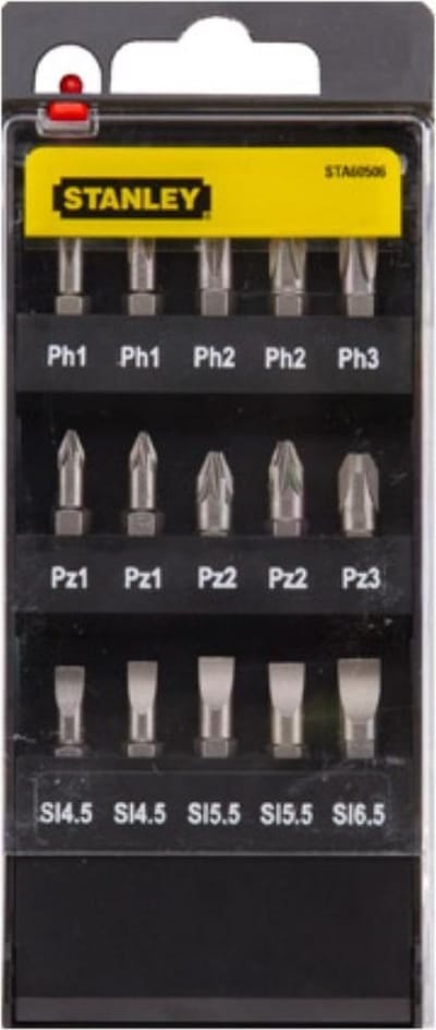 Stanley schroefbitssets STA60506-XJ - 15 stuks
