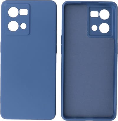 Fashion Backcover Telefoonhoesje - Color Hoesje - Geschikt voor Oppo Reno 8 4G - Navy