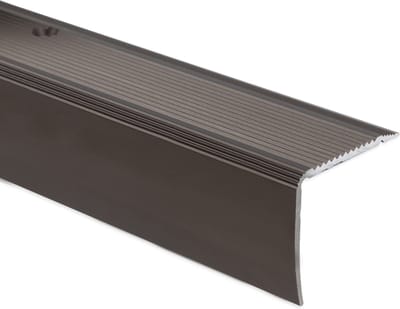 FLOORDIREKT Trapneusprofiel - Trapprofiel - Integral - Hoekprofiel - Voorgeboord - Brons - 30 x 20 mm - Lengte: 100 cm